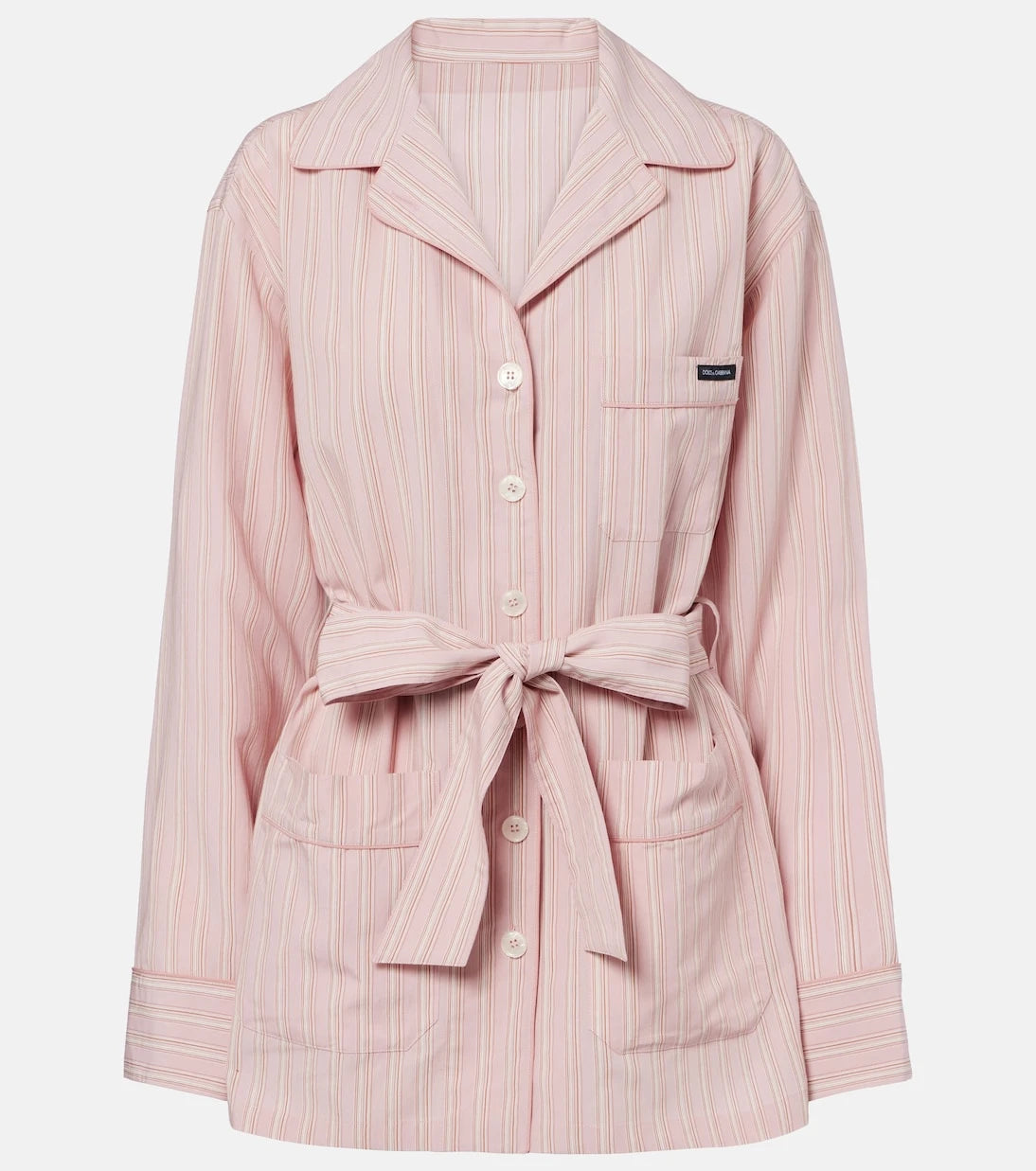 Dolce&Gabbana - Belted striped shirt