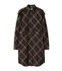 Burberry Brown Cotton Check Mini Shirt Dress