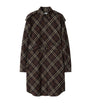 Burberry Brown Cotton Check Mini Shirt Dress
