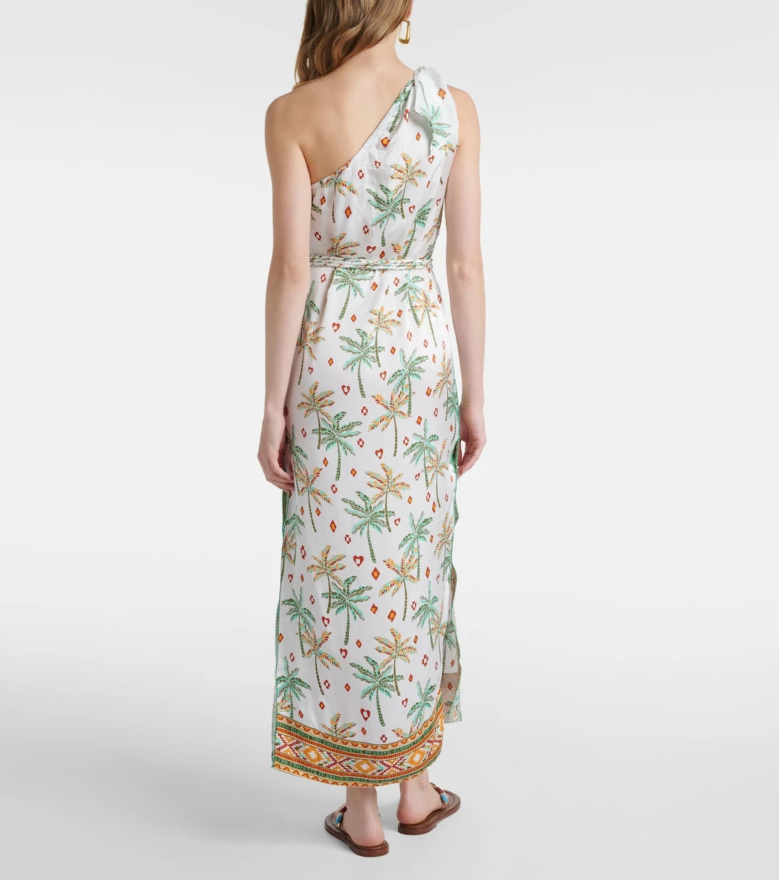 Poupette St Barth - Isabelle printed one-shoulder kaftan