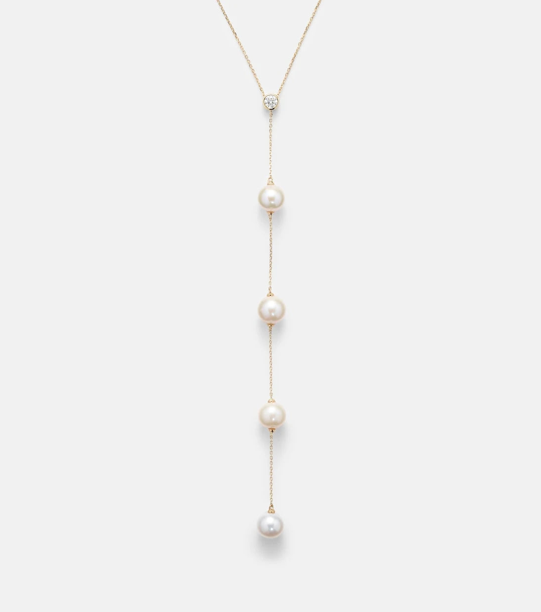 Mateo - 14kt gold necklace with diamonds and pearls