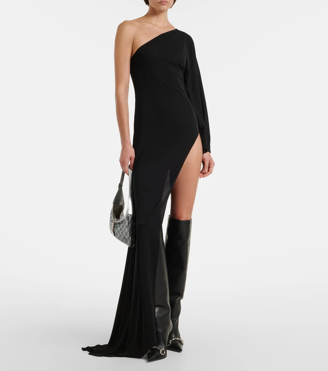 Gucci - Asymmetric jersey maxi dress