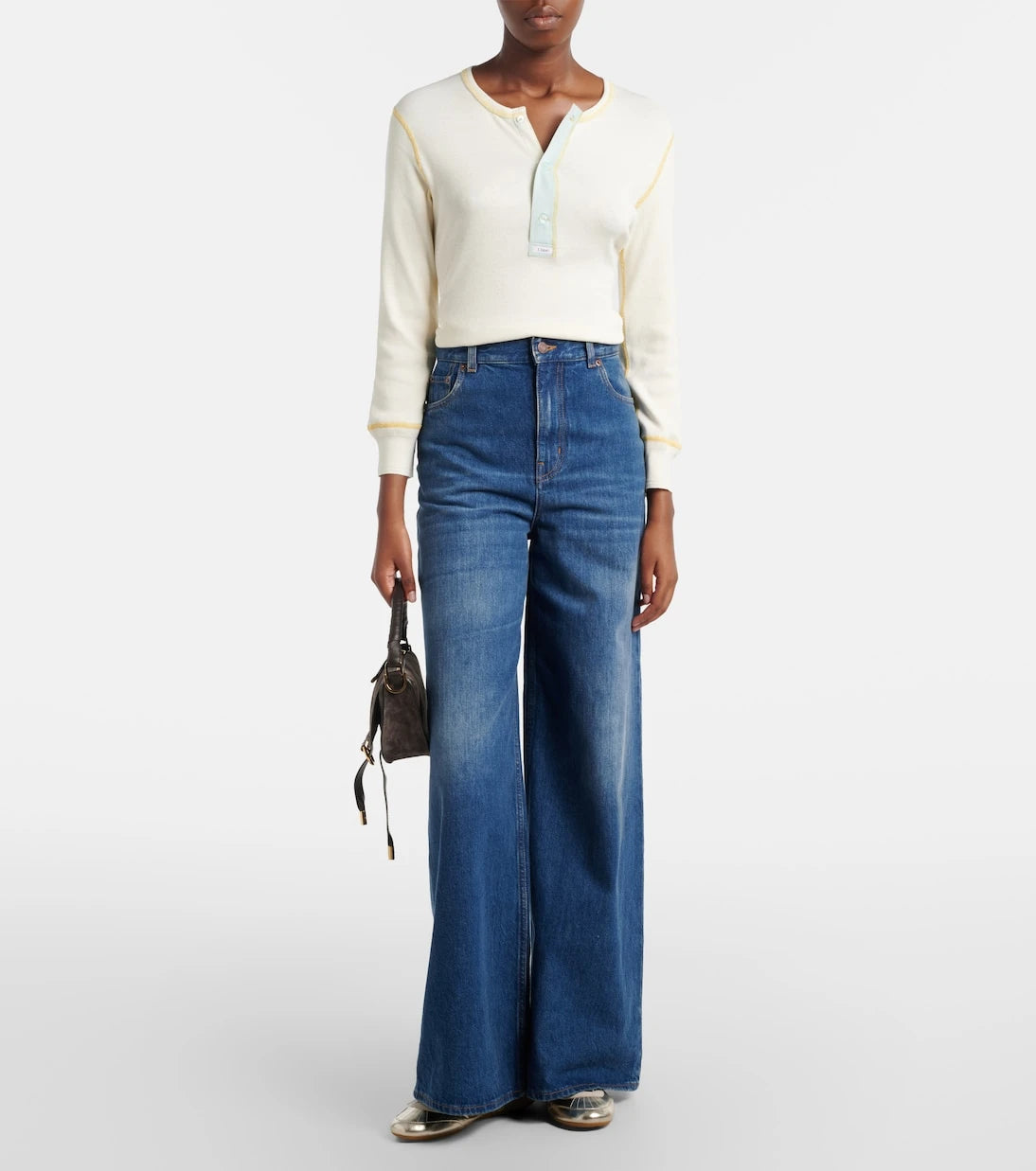Chloé - Chloé Kick metallic leather flats