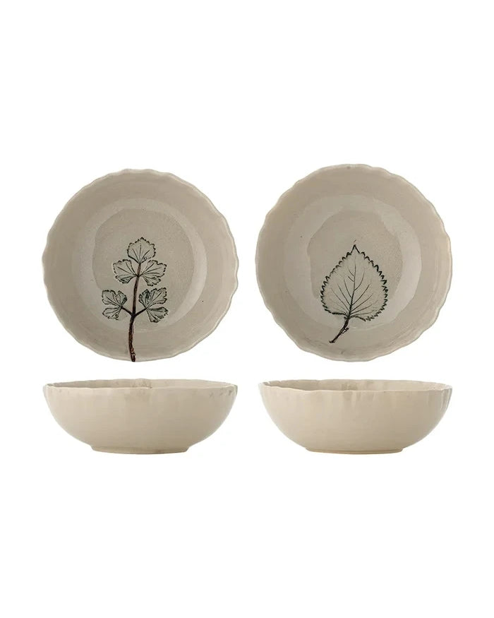 Bloomingville servis kasesi seti, taş porselen, 15,5 x 5 cm