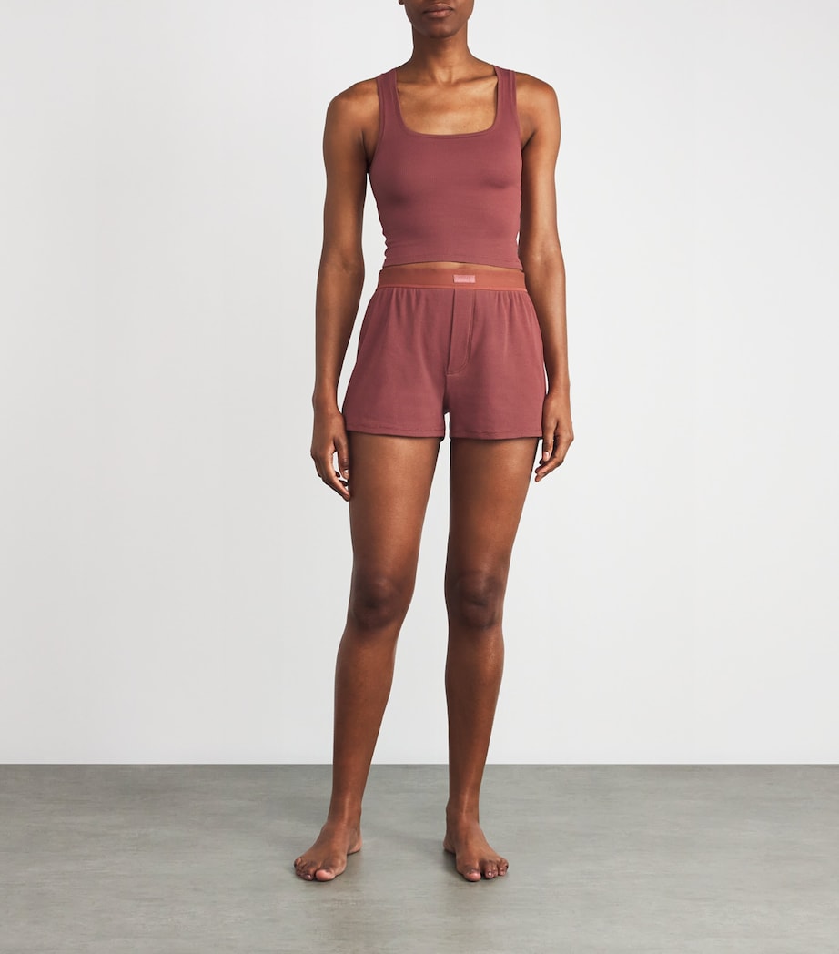 Skims Stretch-Cotton Rib Tank Top