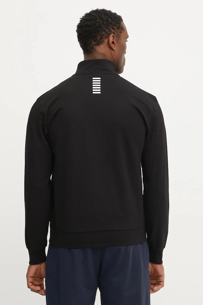 EA7 Emporio Armani erkek fermuarlı pamuklu sweatshirt