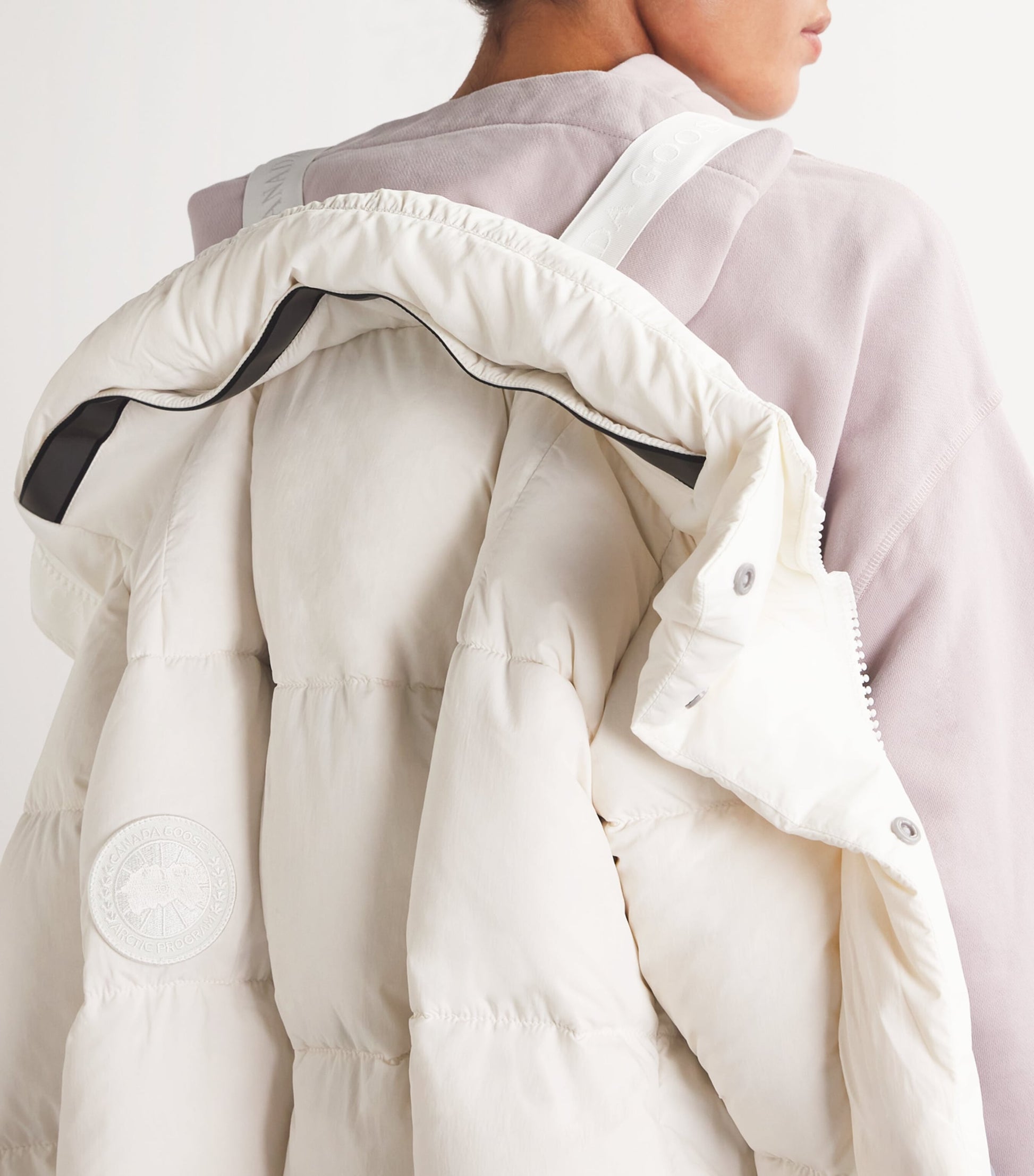 Canada Goose White Down-Filled Junction Parka