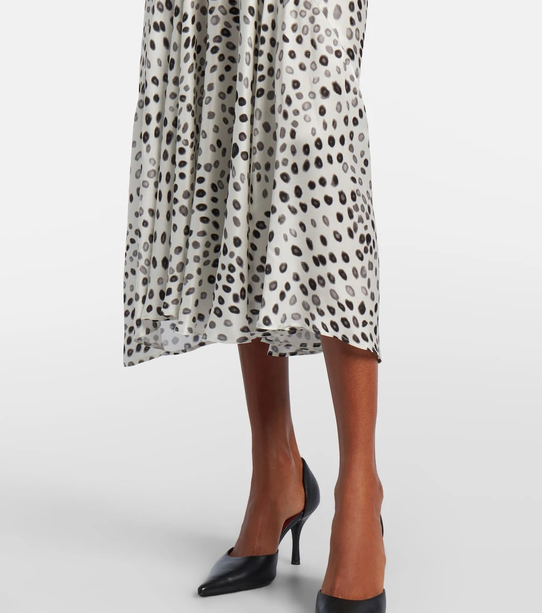 Nina Ricci - Polka-dot satin midi dress
