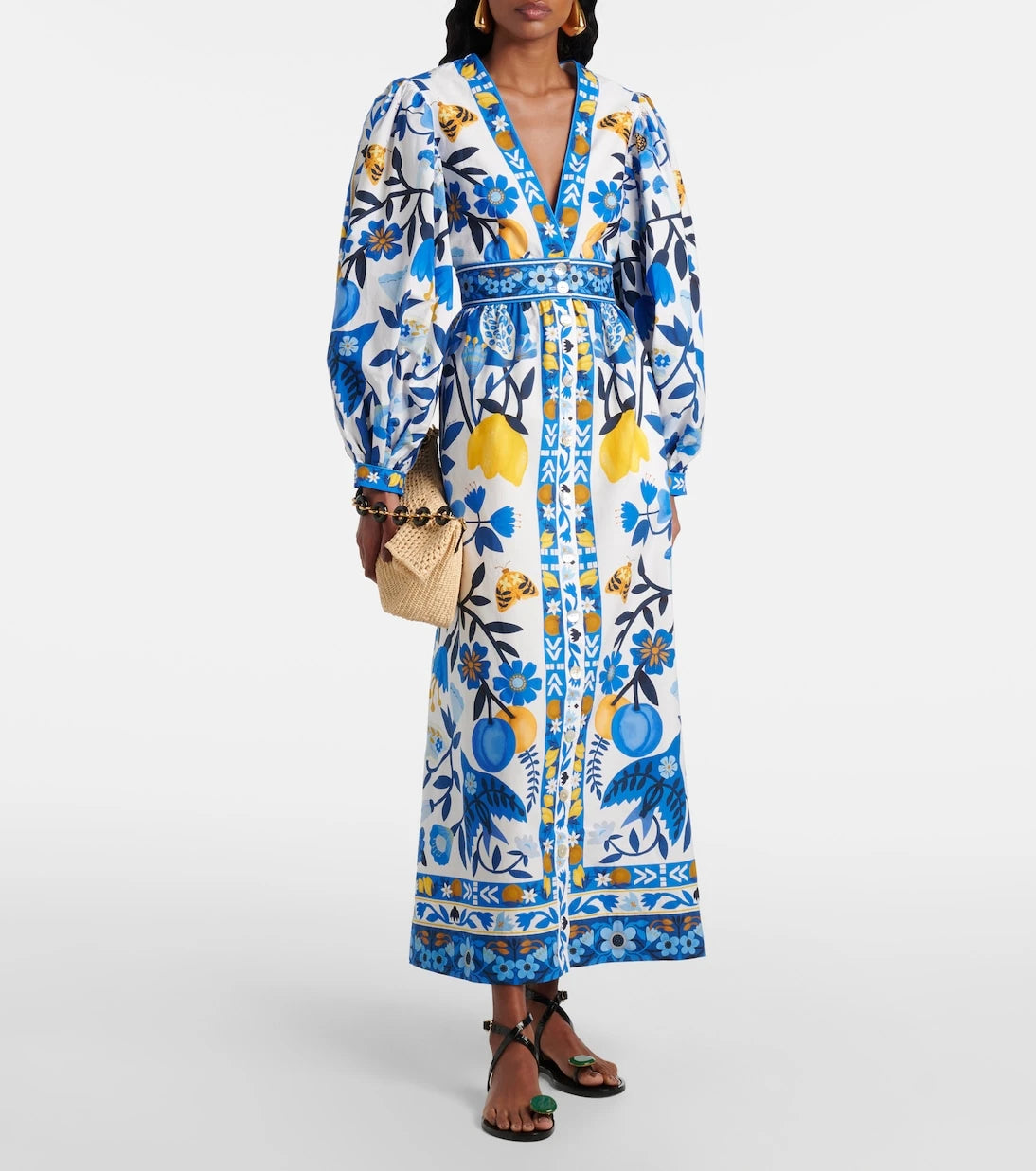 Farm Rio - Floral cotton maxi dress