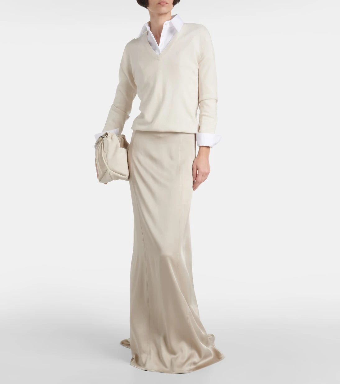 Brunello Cucinelli - Satin maxi skirt