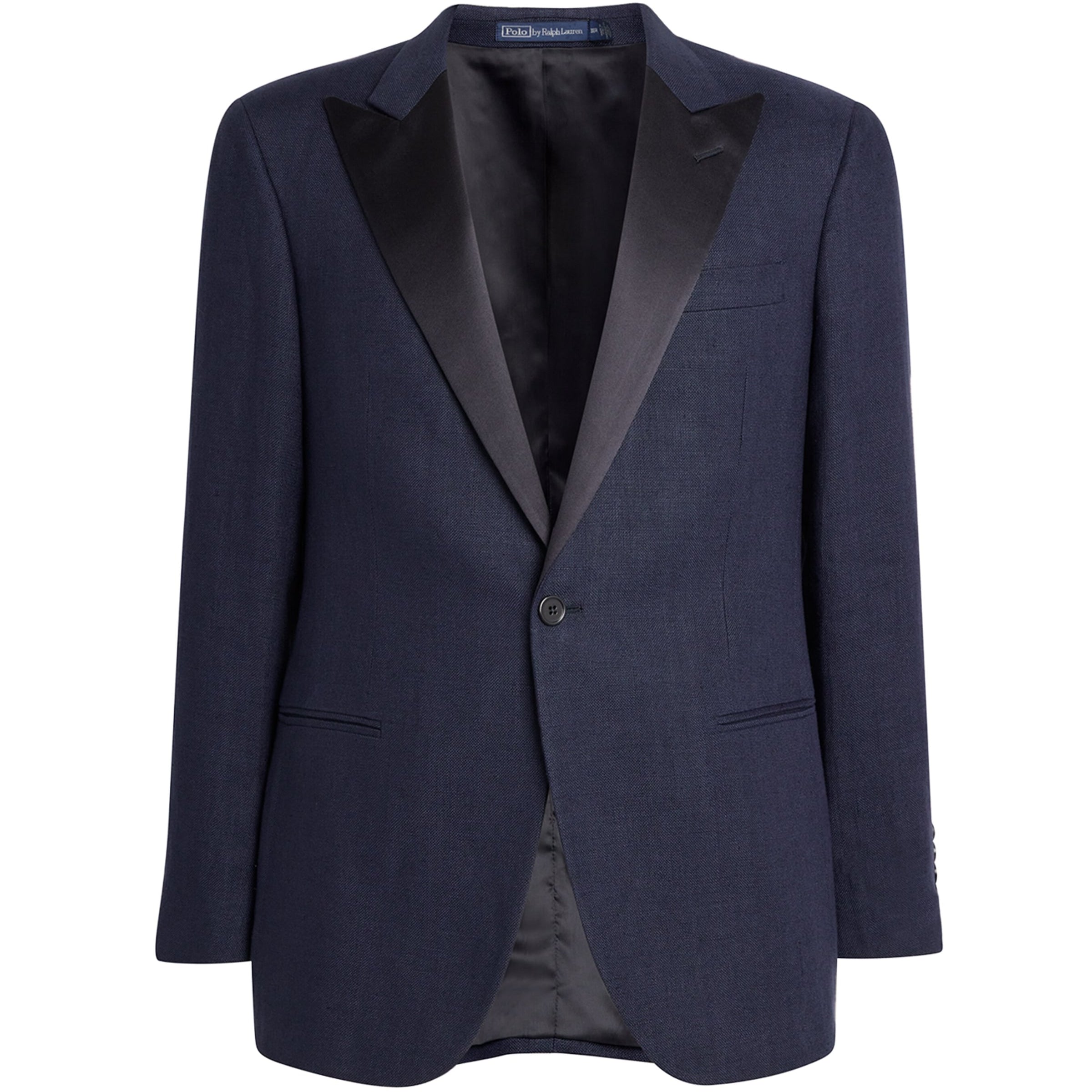 Navy Linen Tuxedo Jacket