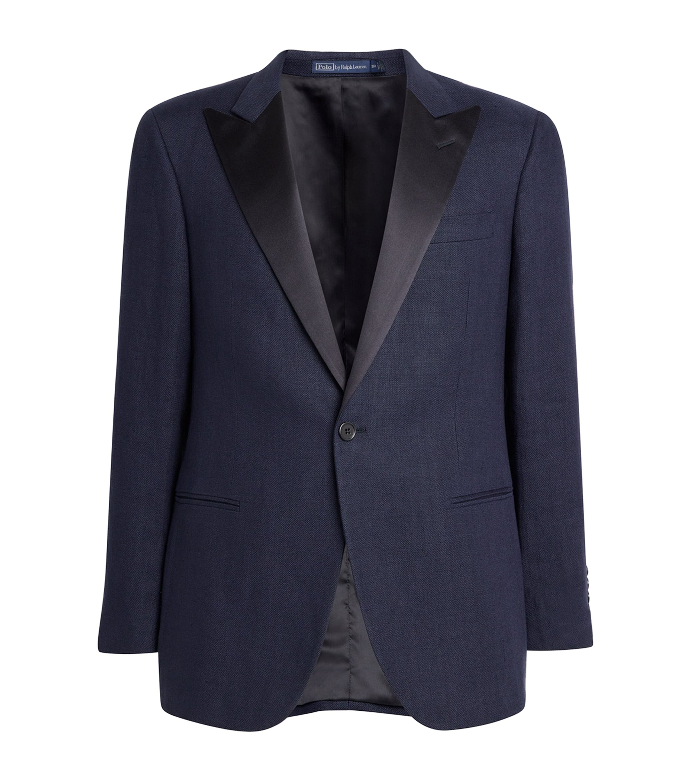 Navy Linen Tuxedo Jacket