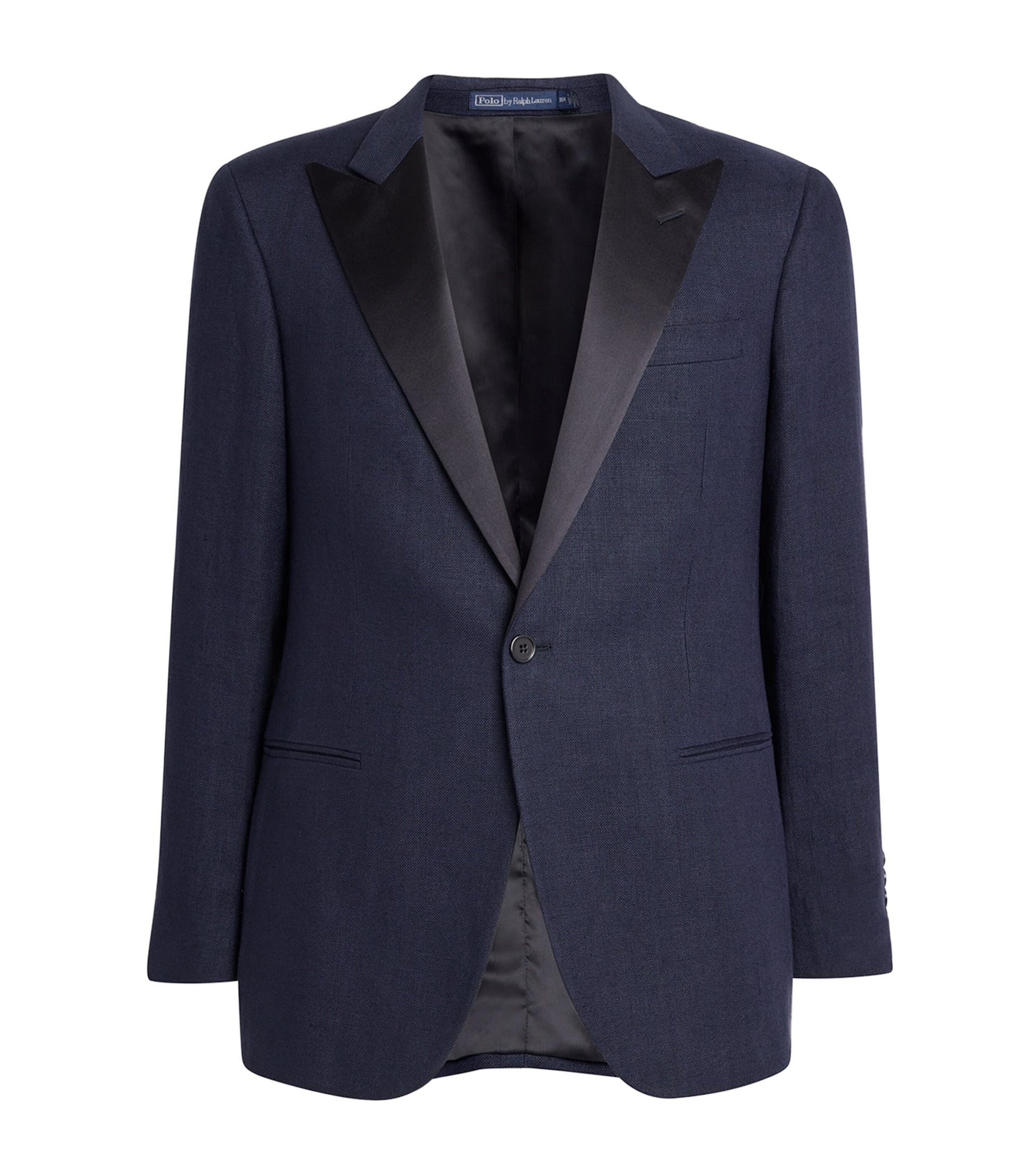 Navy Linen Tuxedo Jacket