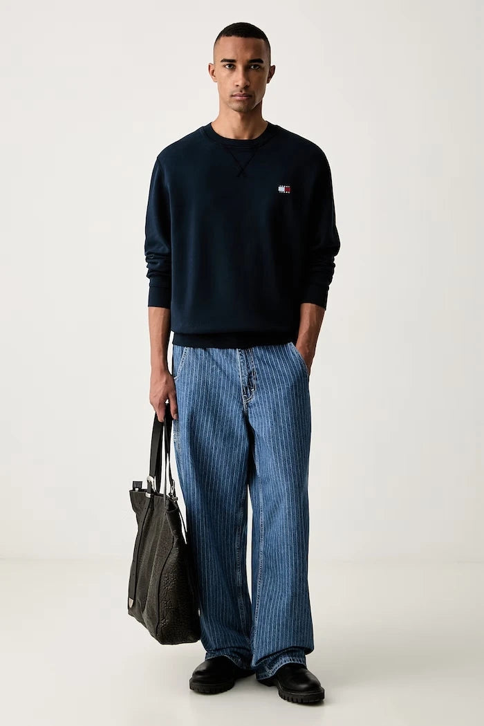 Tommy Jeans erkek pamuklu sweatshirt
