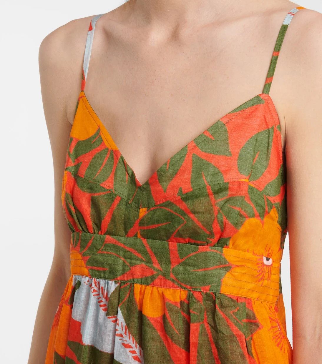 Lee Mathews - Oleander floral ramie maxi dress