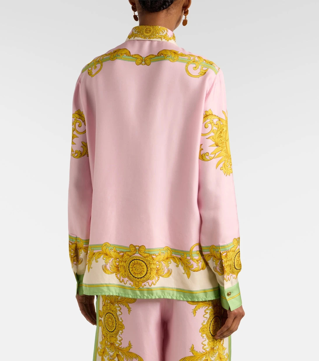 Versace - Printed silk twill shirt