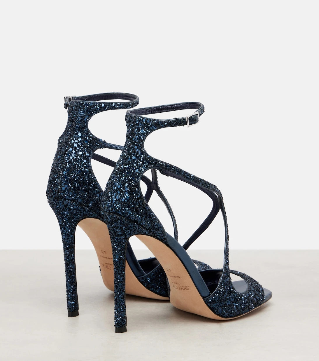 Jimmy Choo - صندل آسيا 110 بكعب لامع