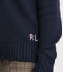 Navy Linen-Cotton Polo Bear Sweater