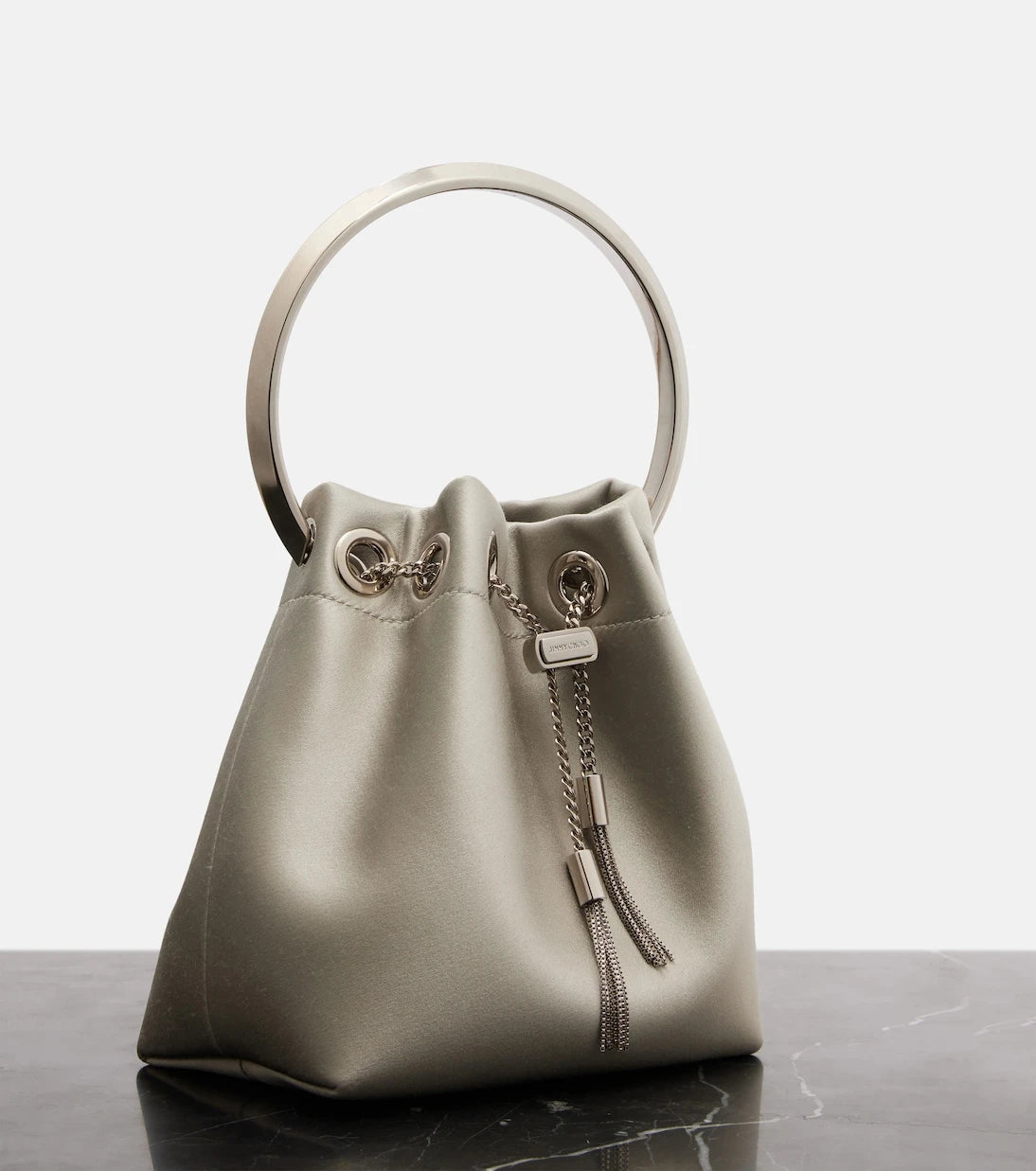 Jimmy Choo - Bon Bon satin bucket bag