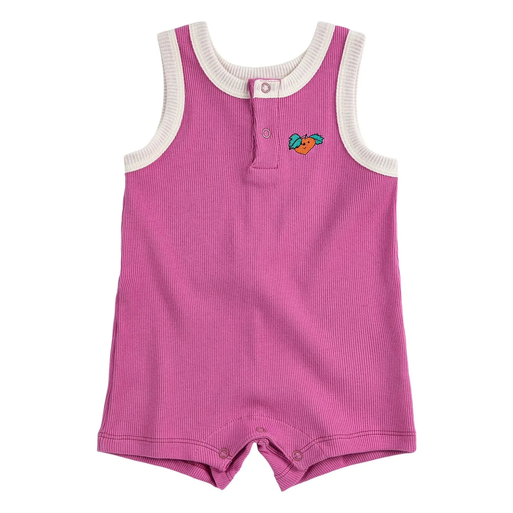 Bobo Choses - Combishort Côtelée Orange Coton BIo | Purple