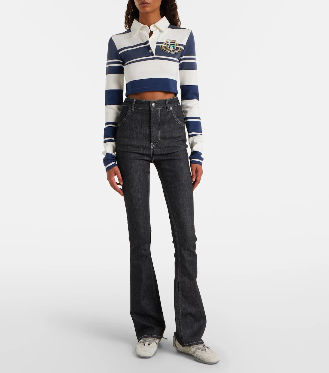 Acne Studios - بنطلون جينز واسع بخصر مرتفع