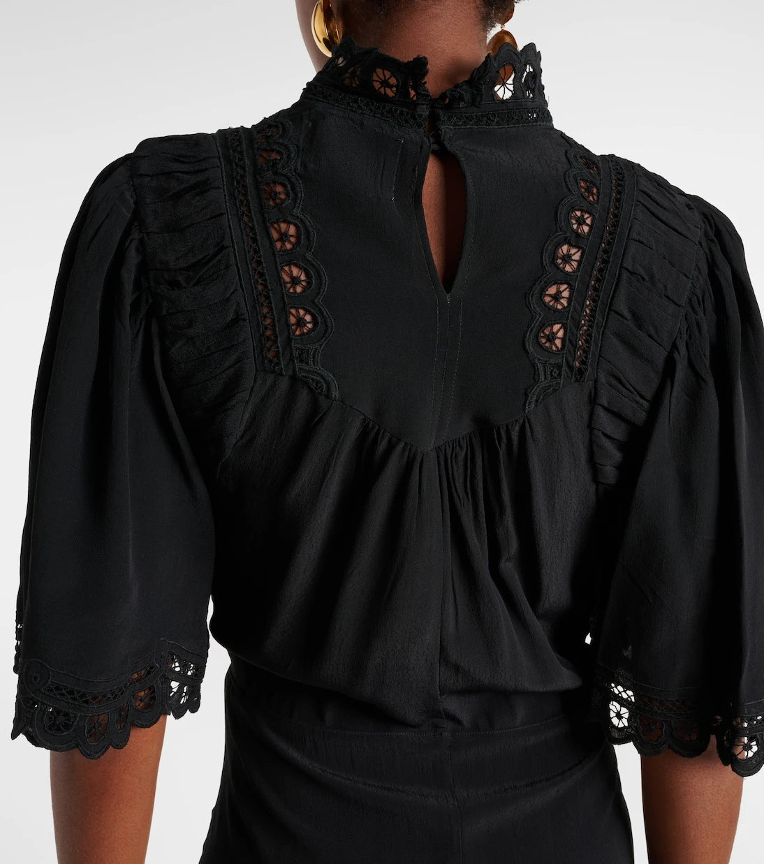 Marant Etoile - Elidia lace-trimmed midi dress