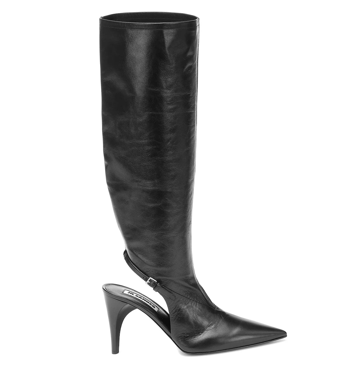 Jil Sander - Cut-out knee-high leather boots