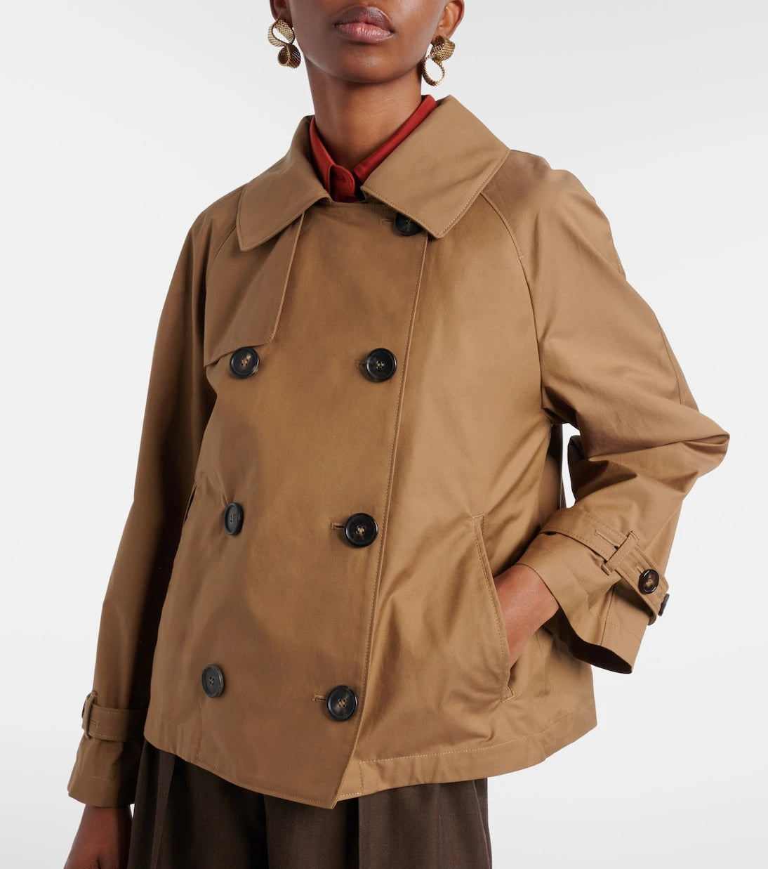 Max Mara - جاكيت Tesoro من نسيج التويل القطني المخلوط The Cube