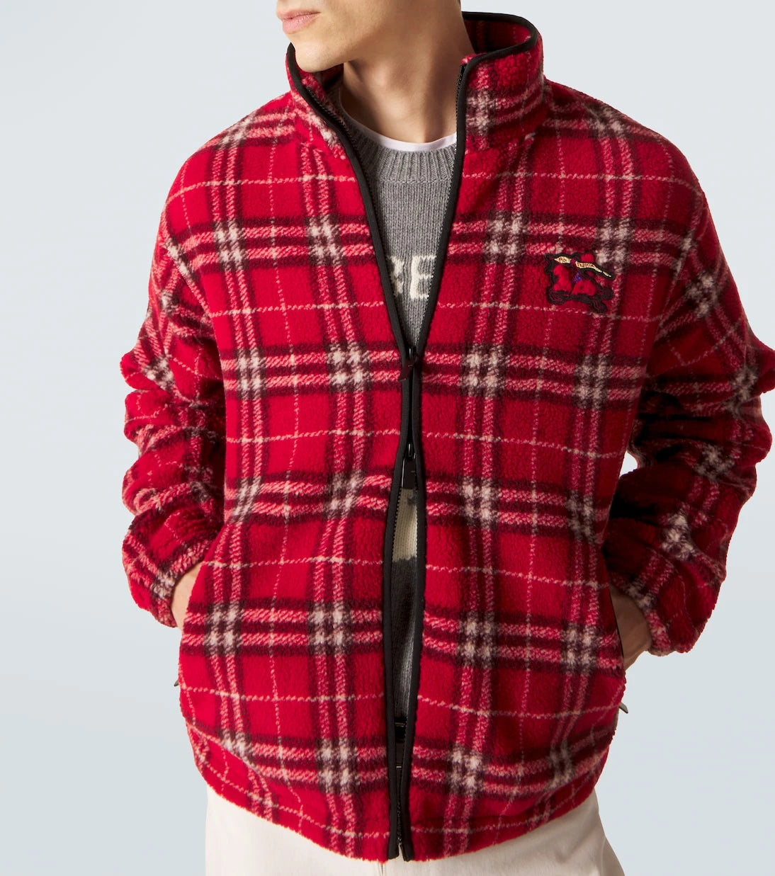 Burberry - Burberry Check wool-blend jacket