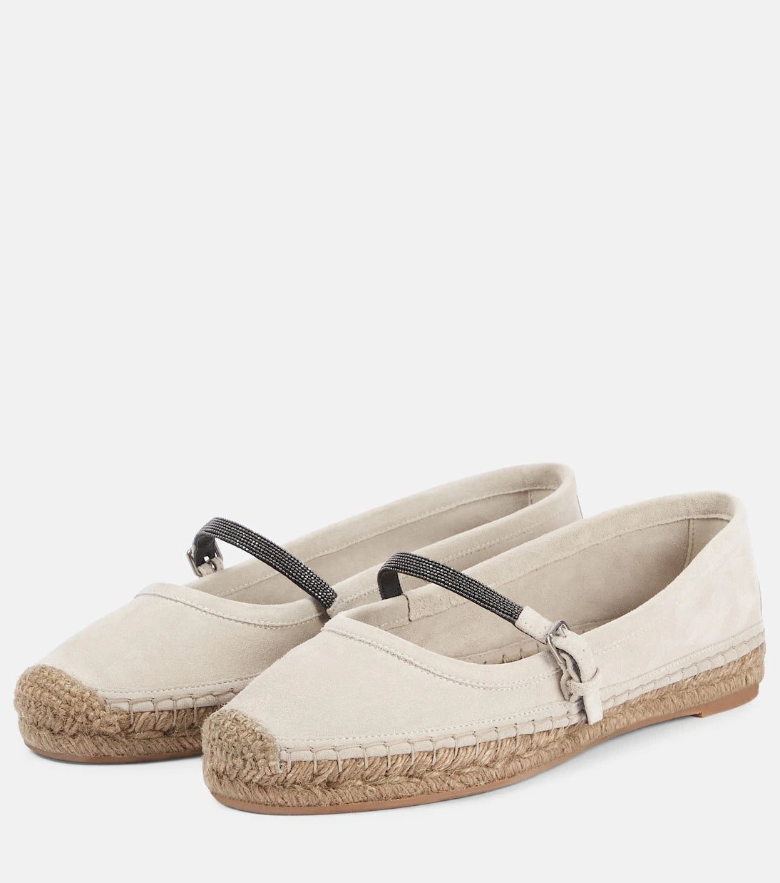 Brunello Cucinelli - Monili suede espadrilles