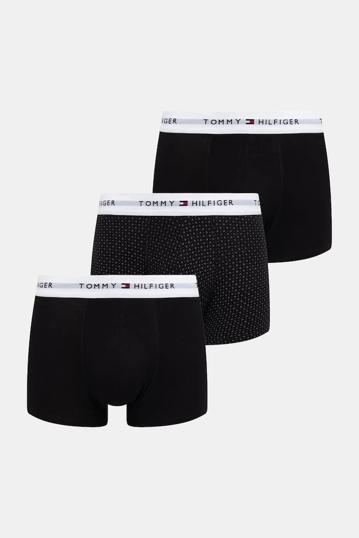 Tommy Hilfiger erkek pamuklu elastanlı dar boxer 3'lü paket