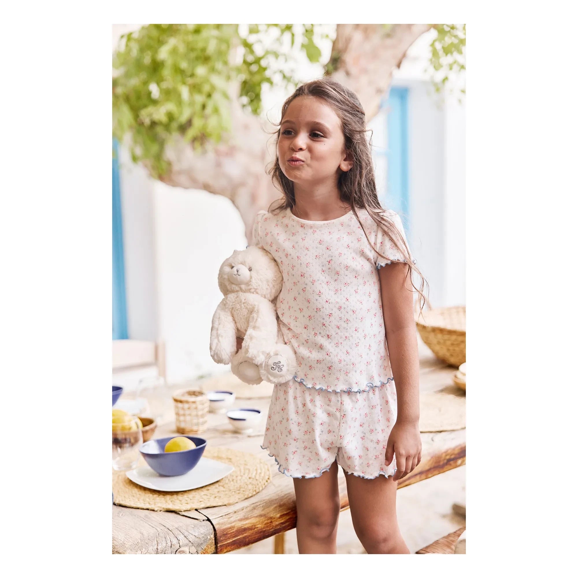 Tartine et Chocolat - Short Flowery Pyjamas | Ecru