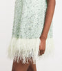 Alice+Olivia Green Embellished Erna Mini Dress