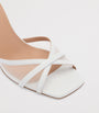 Malone Souliers White Mesh Perla Heeled Sandals 70