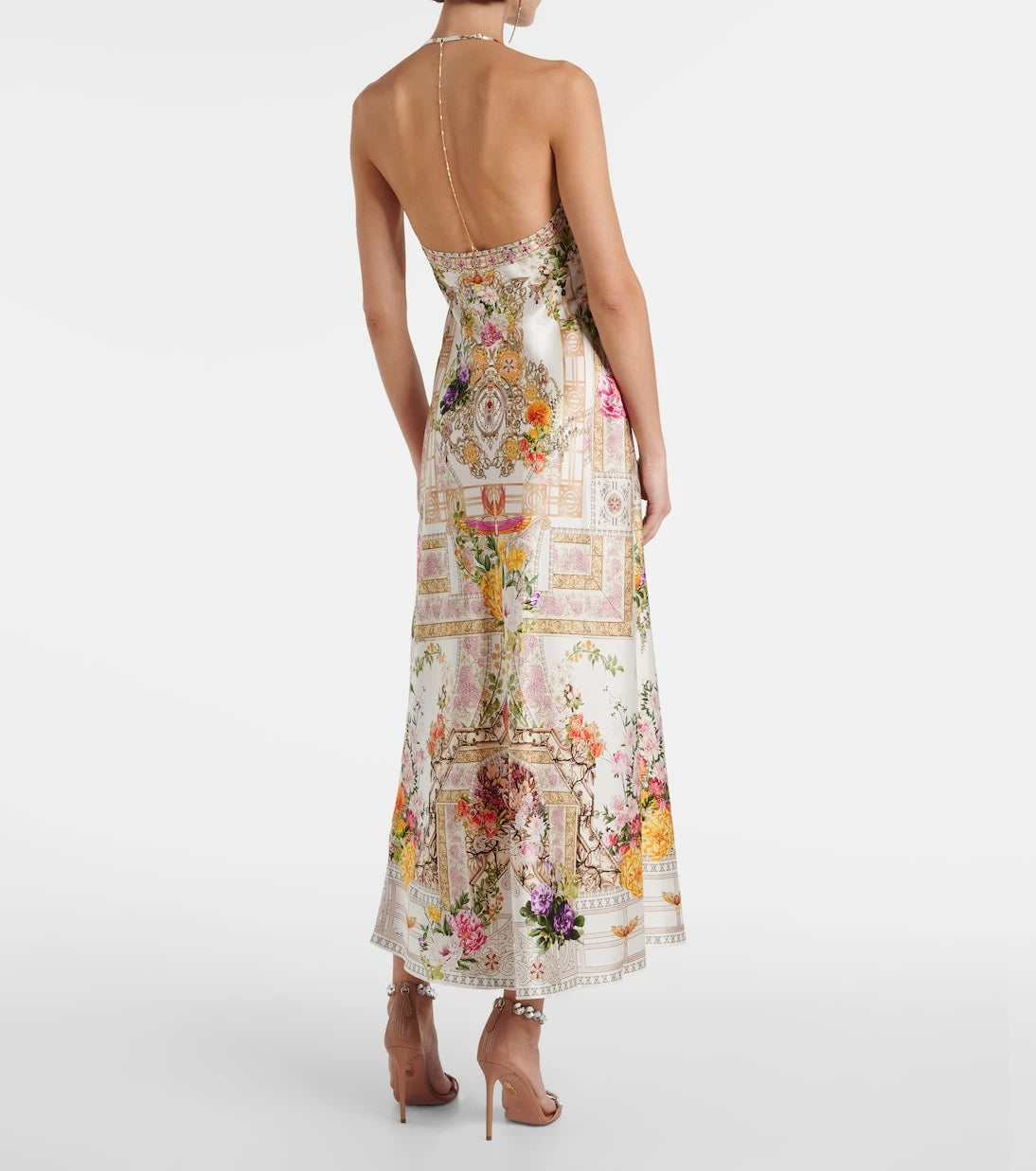 Camilla - Chain-detail silk maxi dress