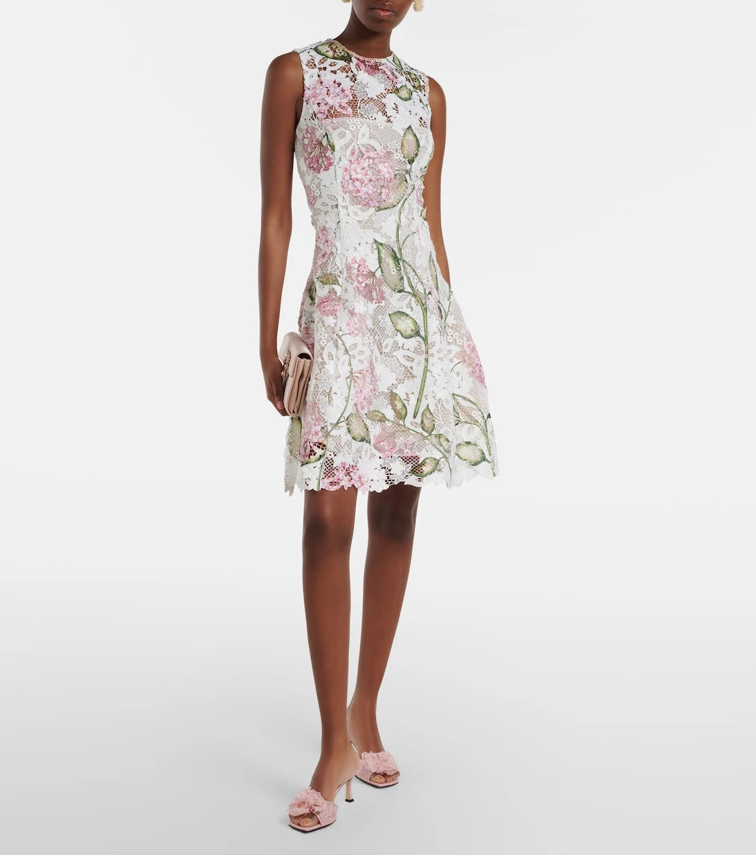 Jimmy Choo - Skye Corsage floral-appliqué lace mules
