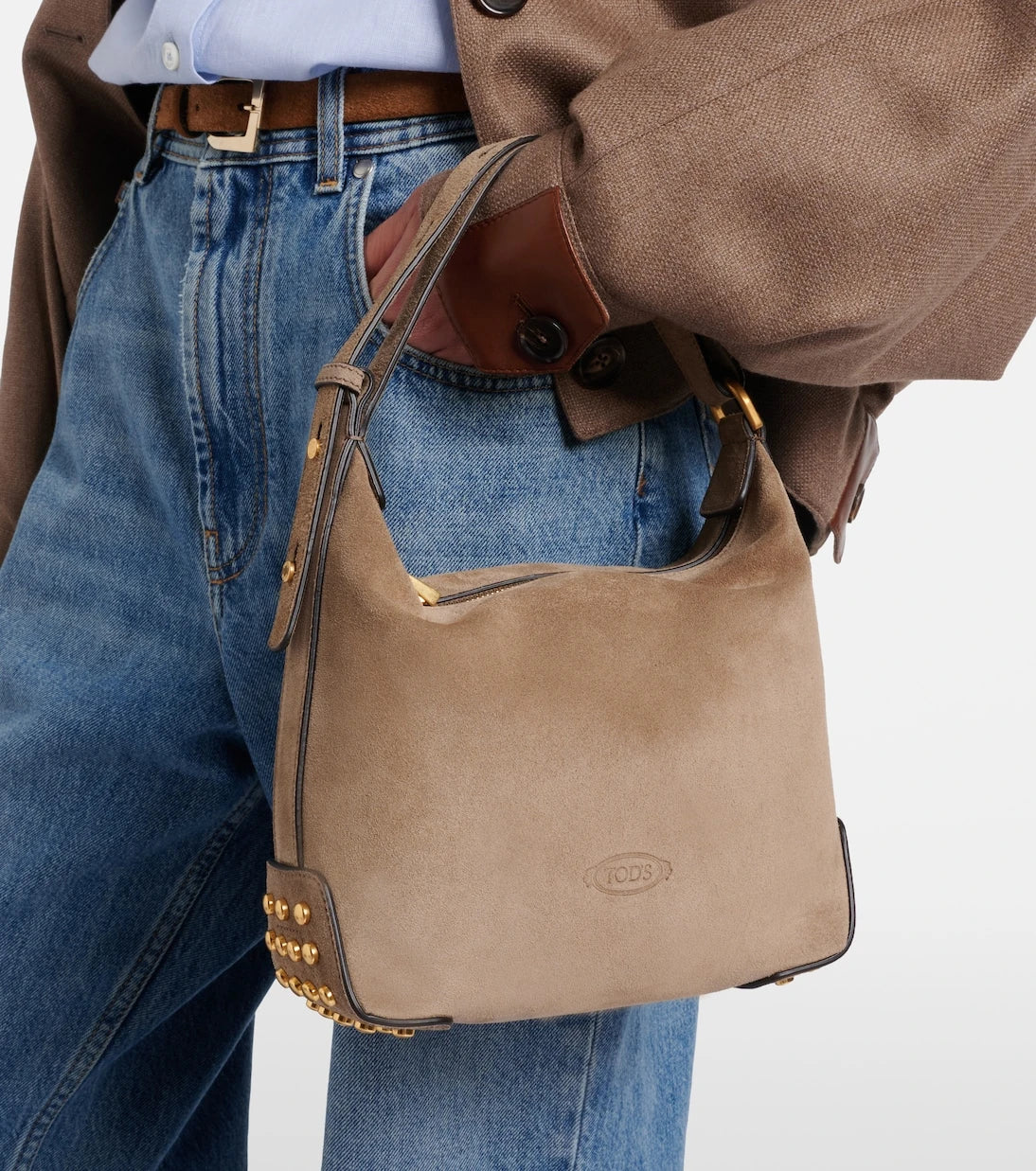 Tod's - Sacca Mini suede shoulder bag