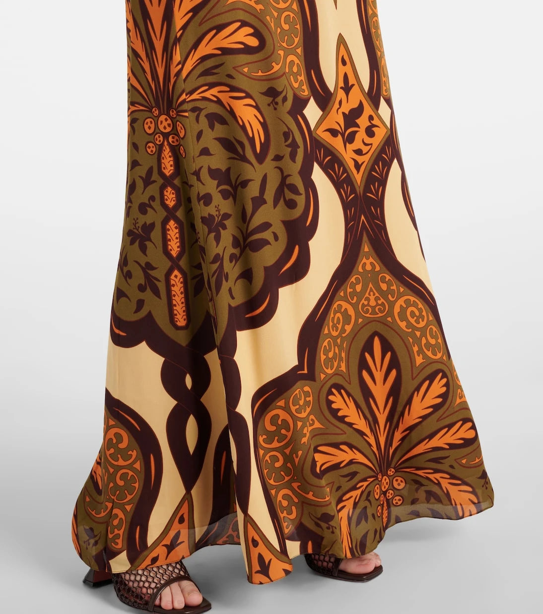 Johanna Ortiz - Halterneck printed silk maxi dress