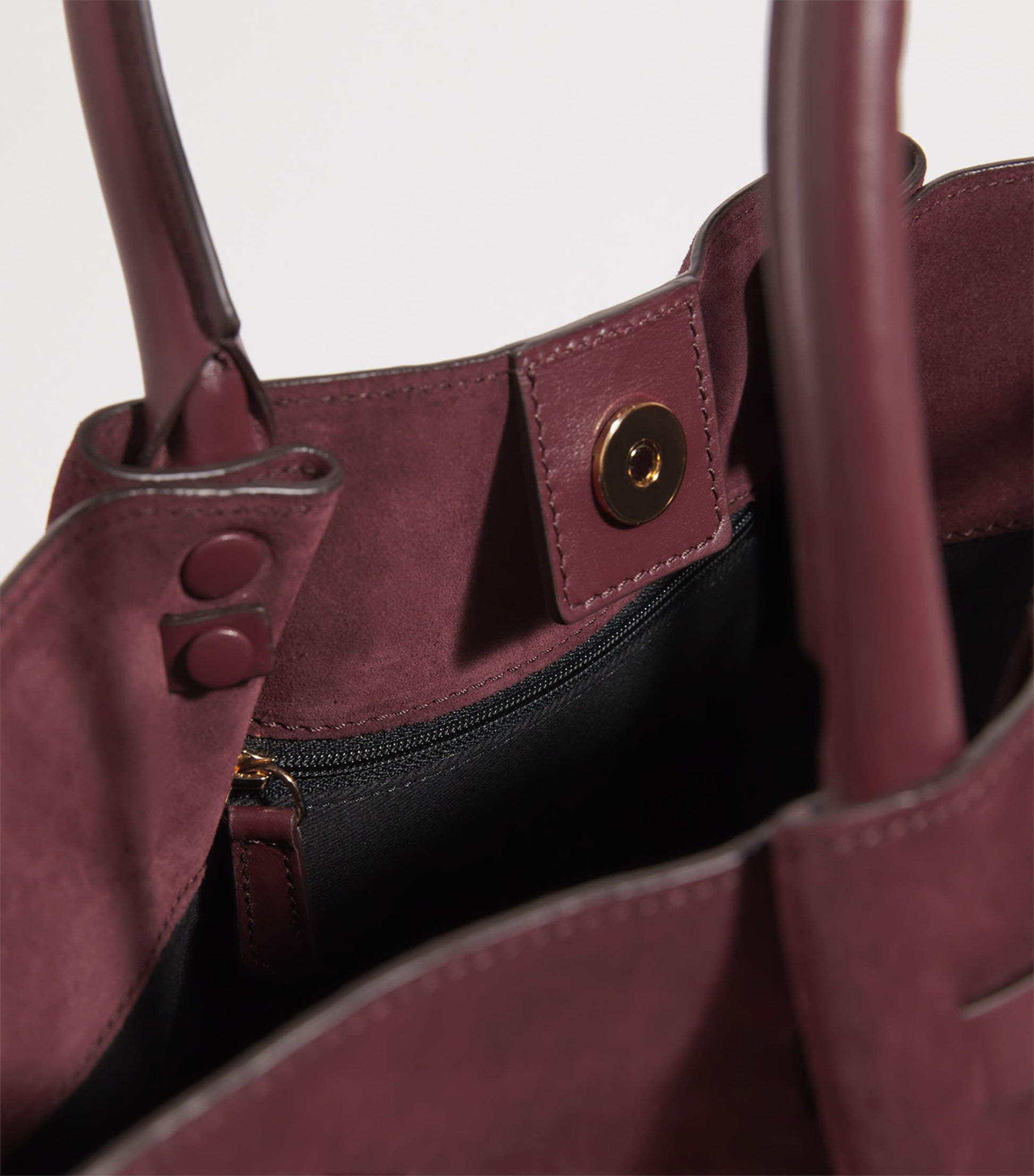 Demellier Burgundy Medium Suede New York Tote Bag