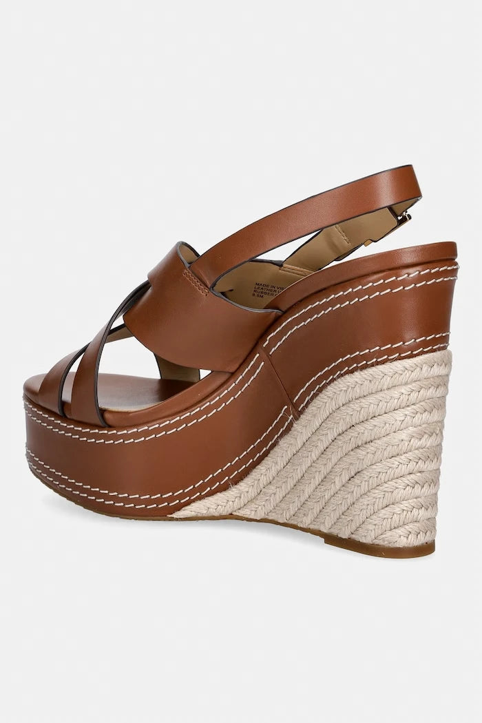 Кожени сандали MICHAEL Michael Kors Nora Wedge