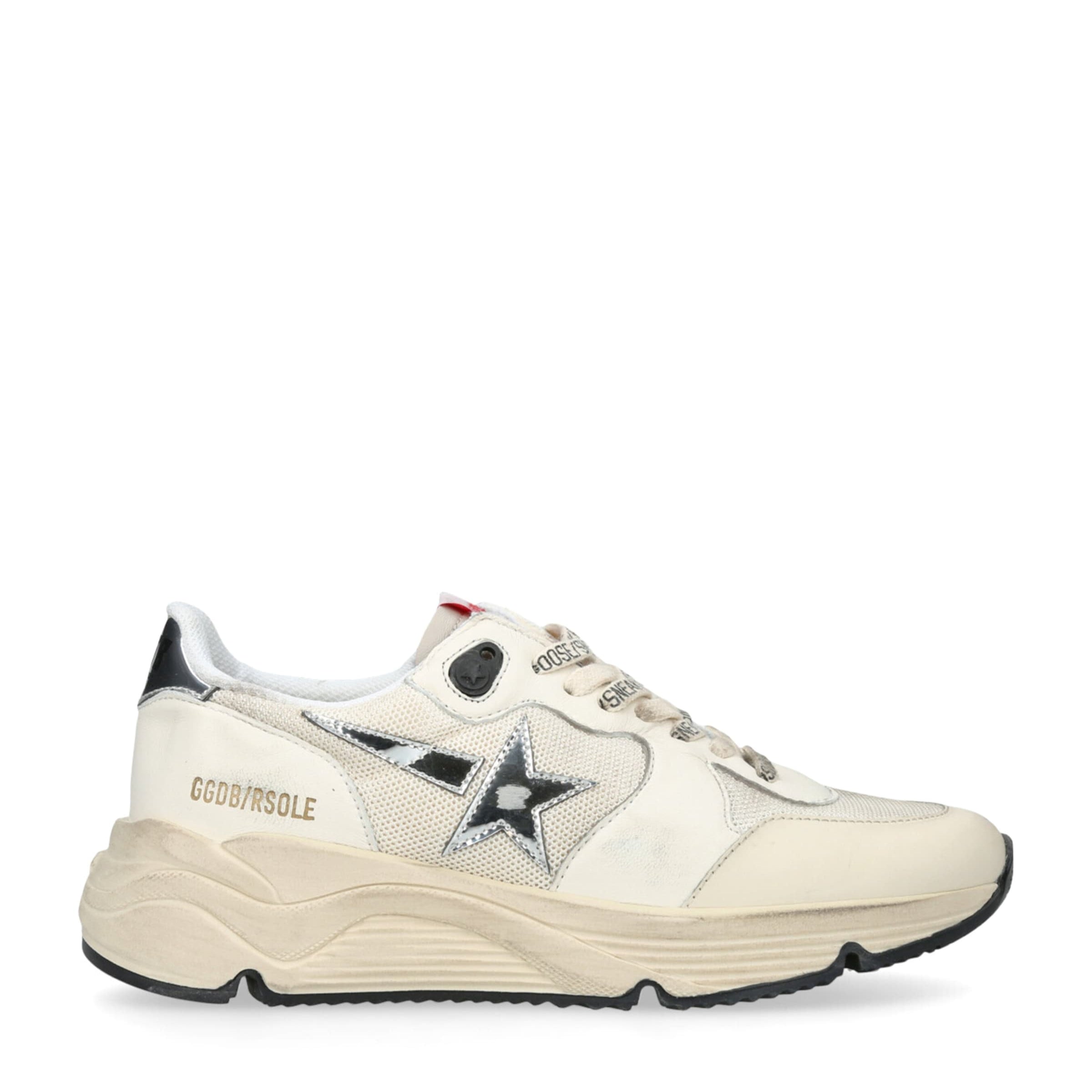 White Running Sole Sneakers