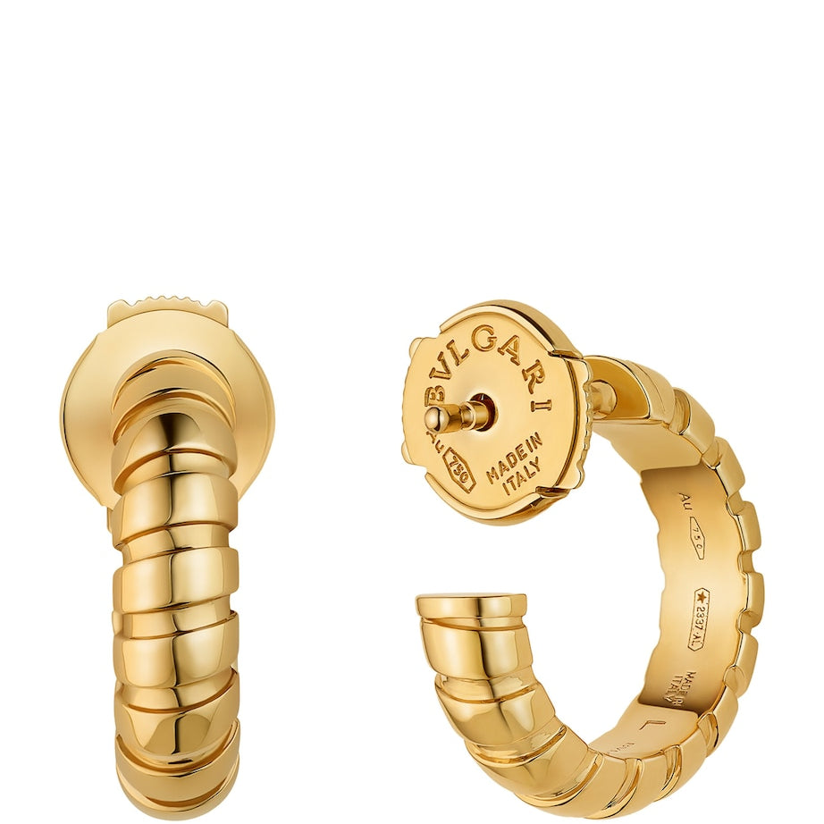 Yellow Gold Tubogas Hoop Earrings