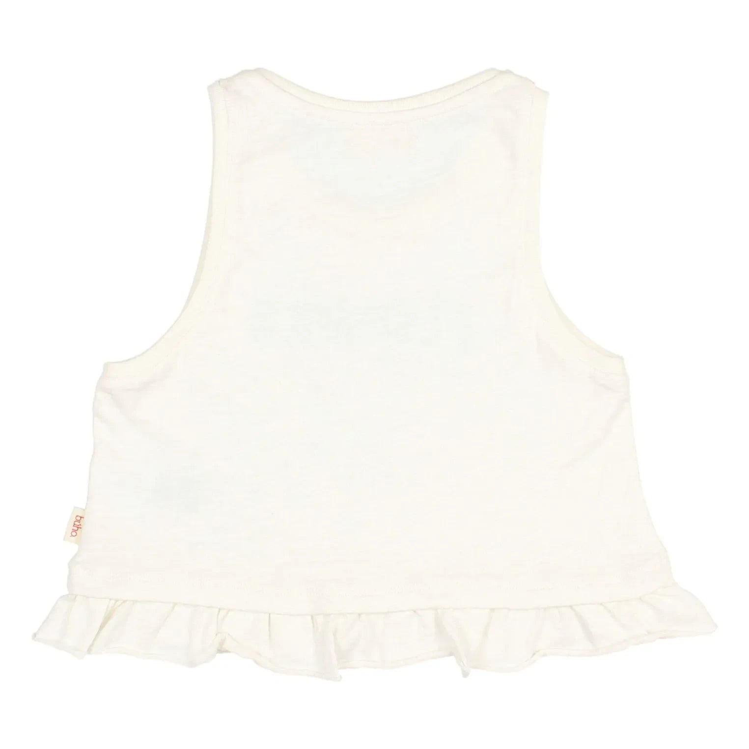 Búho - Flower Flounce Top Organic Cotton | White