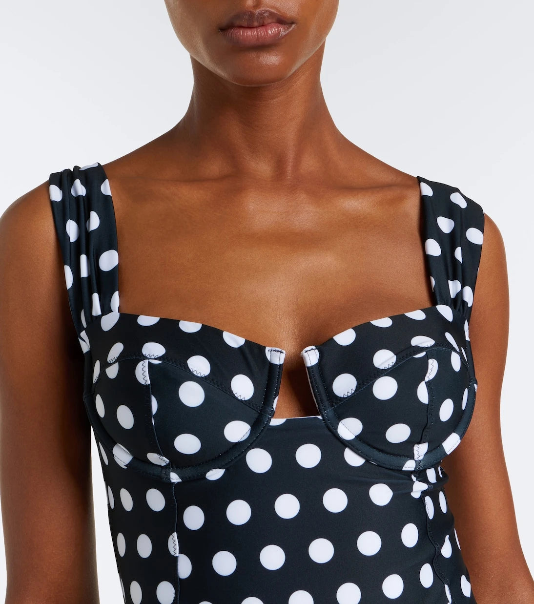 Alexandra Miro - Lyra polka-dot swimsuit