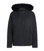 Yves Salomon Black Waterproof Fur-Trim Parka Coat