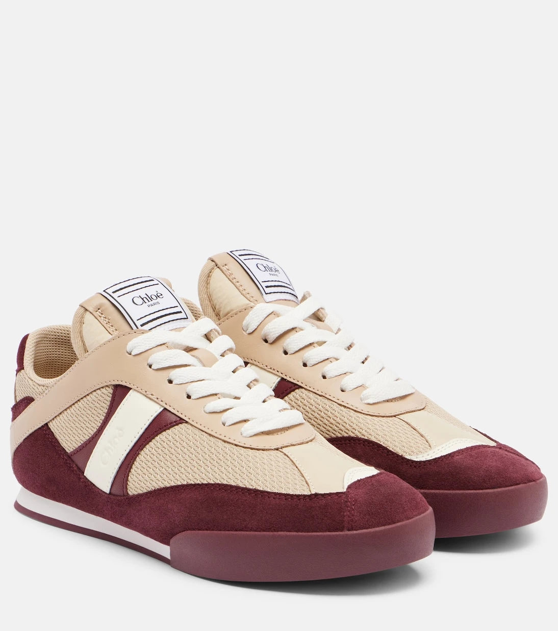 Chloé - Chloé Kick suede-trimmed sneakers