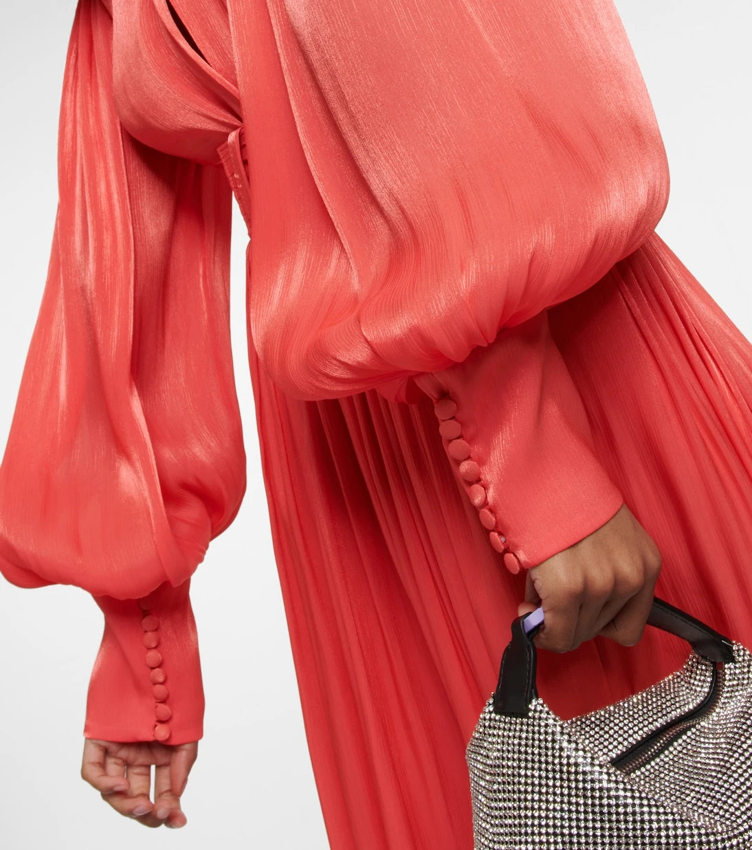 Costarellos - Racine Lurex®  georgette jumpsuit