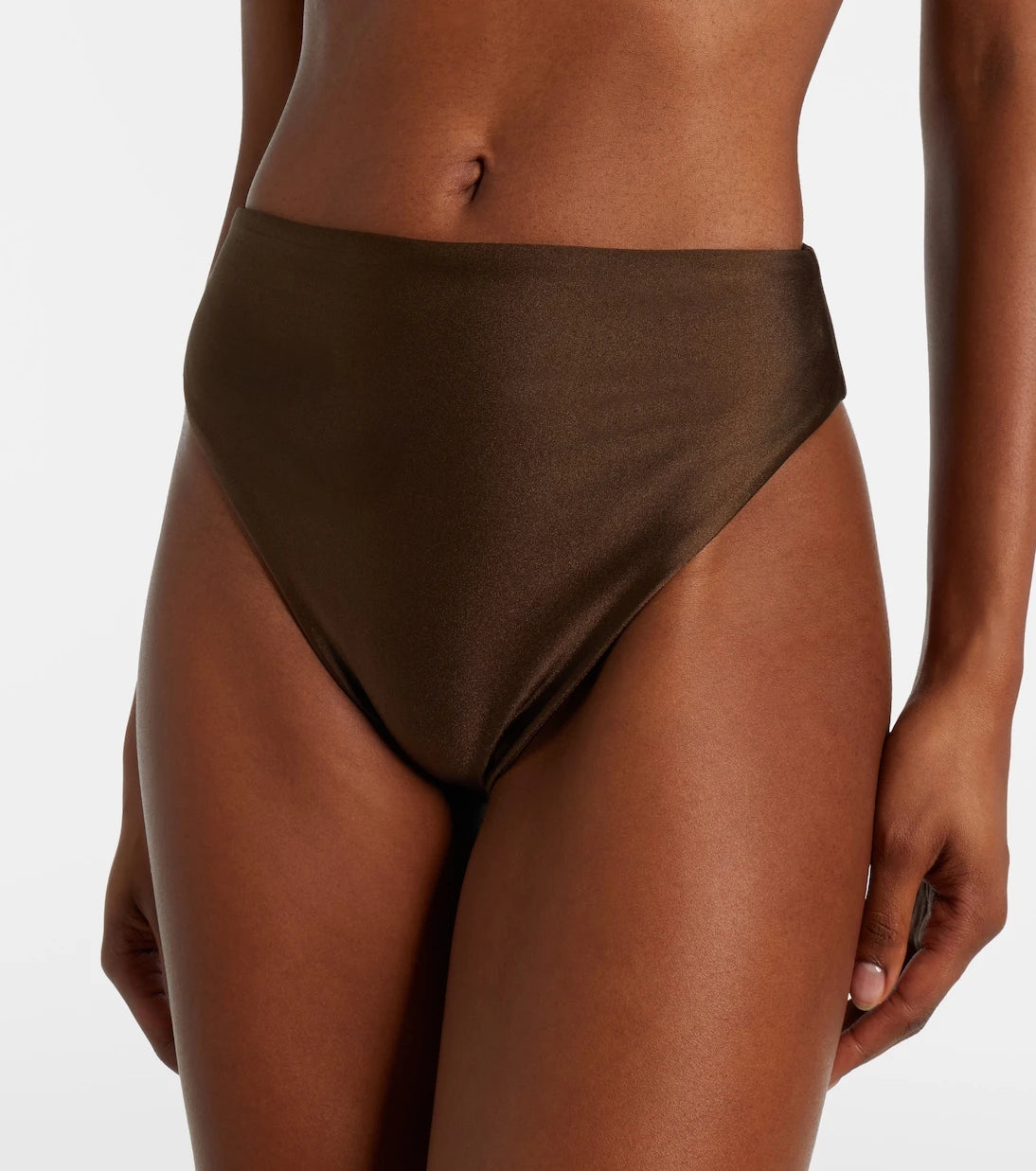 Jade Swim - سراويل سباحة سفلية بيكيني إنكلاين بخصر عالٍ