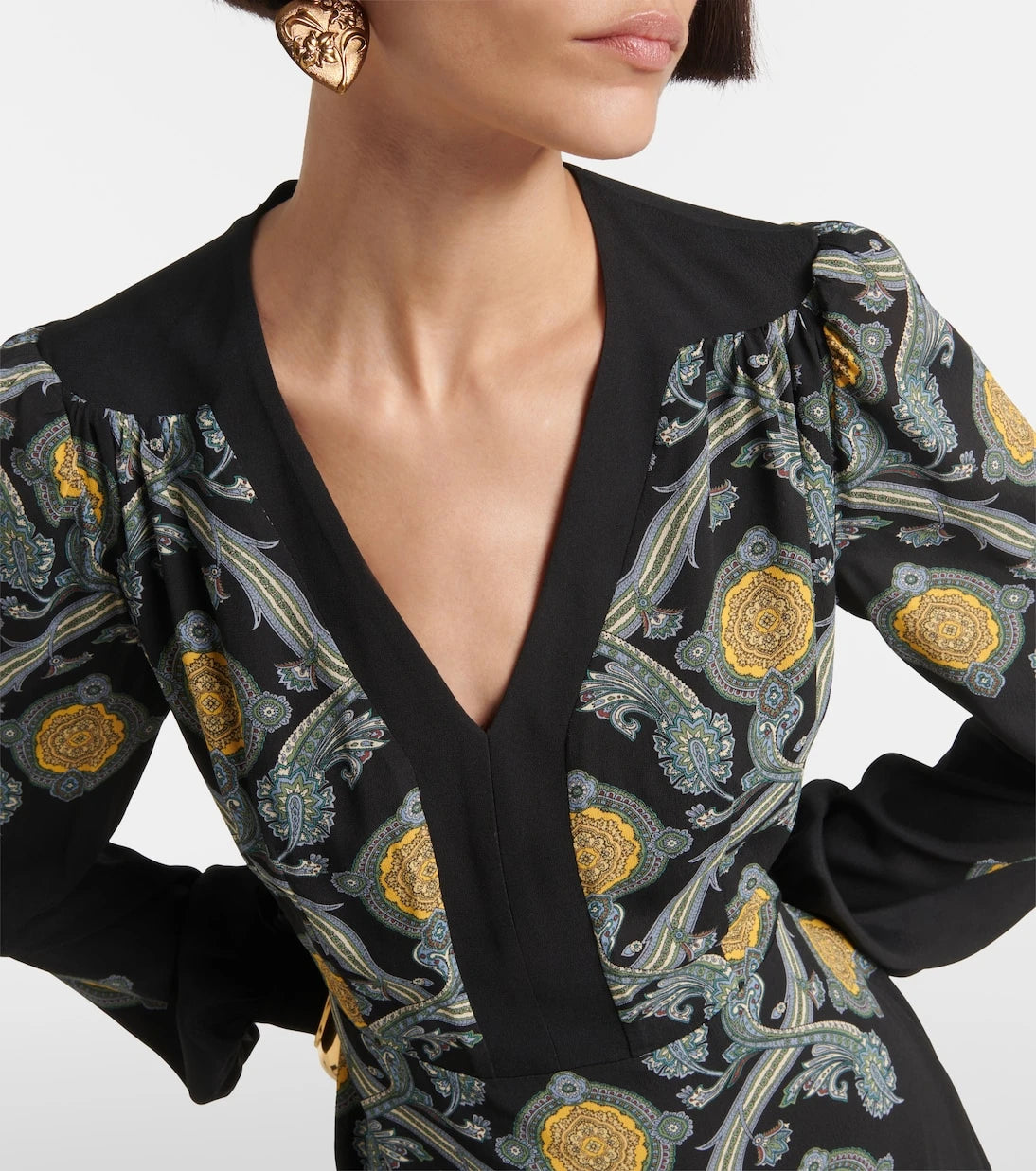 Etro - فستان ميدي مطبوع