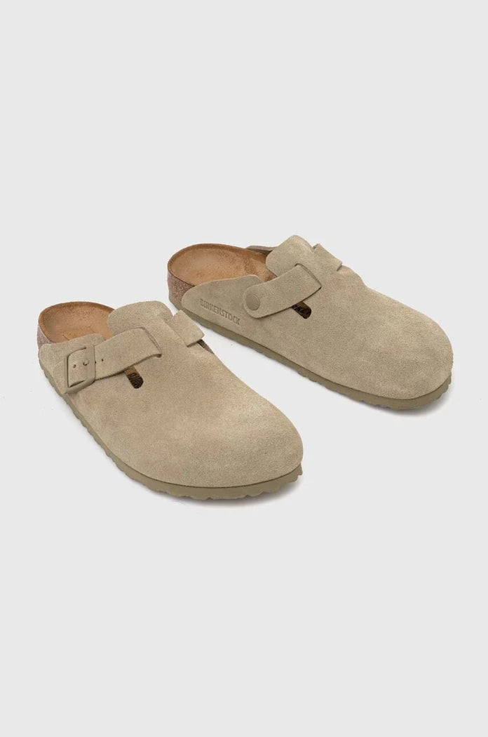Birkenstock чехли дамски от велур